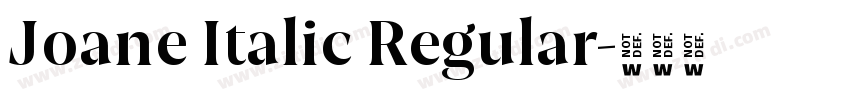 Joane Italic Regular字体转换